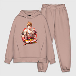 Мужской костюм оверсайз Персонаж из игры Tekken, цвет: пыльно-розовый