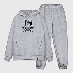 Мужской костюм оверсайз Самурай монохром