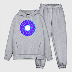 Мужской костюм оверсайз Фиолетовая баранка, цвет: меланж