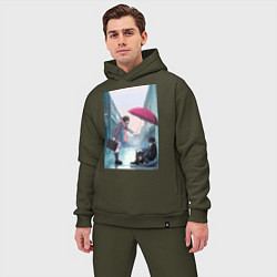 Мужской костюм оверсайз Хиёри Ики Ято, цвет: хаки — фото 2