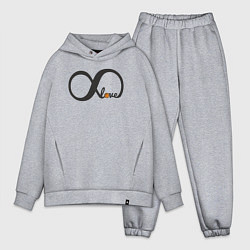 Мужской костюм оверсайз Бесконечный баскетбол, цвет: меланж