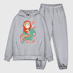 Мужской костюм оверсайз Матрешка и Петя Петушок Золотой гребешок, цвет: меланж