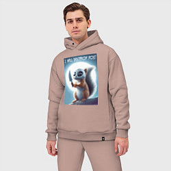 Мужской костюм оверсайз I will destroy you - halloween, цвет: пыльно-розовый — фото 2