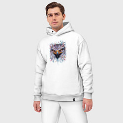 Мужской костюм оверсайз Бриллиантовый ястреб, цвет: белый — фото 2