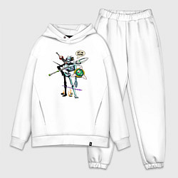 Мужской костюм оверсайз Hit me boyo Hades skeleton, цвет: белый