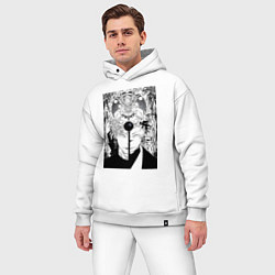 Мужской костюм оверсайз Магическая битва Сукуна Рёмэн Высокоранговое прокл, цвет: белый — фото 2