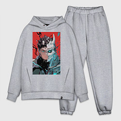 Мужской костюм оверсайз Кайдзю номер восемь Кафка Хибино силы обороны, цвет: меланж