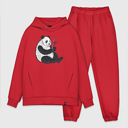 Мужской костюм оверсайз Бамбуковая и бамбук, цвет: красный