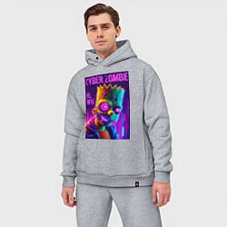 Мужской костюм оверсайз Bart Simpson cyber zombie - halloween ai art, цвет: меланж — фото 2