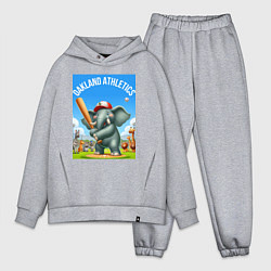 Мужской костюм оверсайз Elephant - batter Oakland Athletics, цвет: меланж