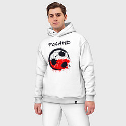 Мужской костюм оверсайз Сборная Польши, цвет: белый — фото 2