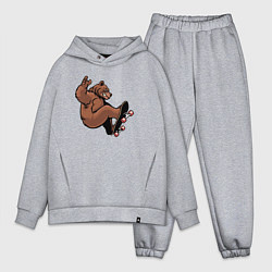 Мужской костюм оверсайз Мишка скейтер, цвет: меланж