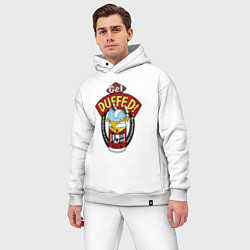 Мужской костюм оверсайз Duff beer with Homer, цвет: белый — фото 2