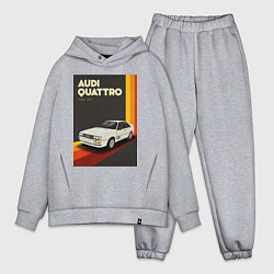 Мужской костюм оверсайз Audi Quattro автомобиль, цвет: меланж