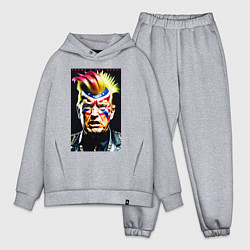 Мужской костюм оверсайз Панк Дональд Трамп - жесть, цвет: меланж