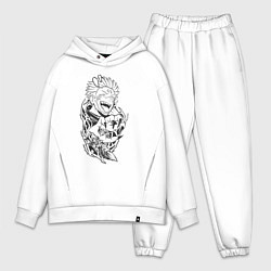 Мужской костюм оверсайз Магическая битва Сукуна Юджи, цвет: белый