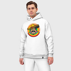 Мужской костюм оверсайз Весёлый мексиканец, цвет: белый — фото 2