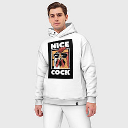 Мужской костюм оверсайз Хороший петух мем, цвет: белый — фото 2