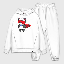 Мужской костюм оверсайз Супергерой панда, цвет: белый