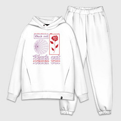 Мужской костюм оверсайз Black out Streetwear, цвет: белый