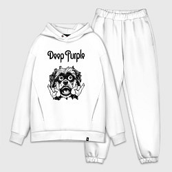 Мужской костюм оверсайз Deep Purple - rock dog, цвет: белый