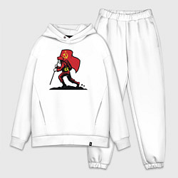 Мужской костюм оверсайз Солдат СССР, цвет: белый