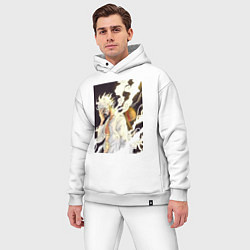 Мужской костюм оверсайз Ван-Пис Луффи джойбой, цвет: белый — фото 2