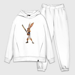 Мужской костюм оверсайз Ушастый и бита, цвет: белый