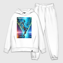 Мужской костюм оверсайз Cool cyber dancer - neon glow, цвет: белый