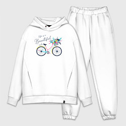 Мужской костюм оверсайз Жизнь это прекрасная поездка, цвет: белый