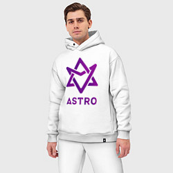 Мужской костюм оверсайз Звезда Astro, цвет: белый — фото 2