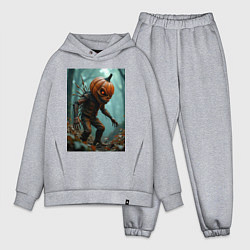 Мужской костюм оверсайз Тыквенный монстр, цвет: меланж