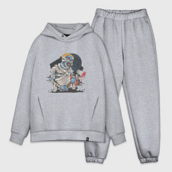 Мужской костюм оверсайз Хэллоуин зомби, цвет: меланж