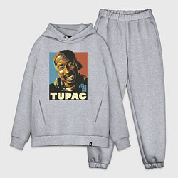 Мужской костюм оверсайз Tupac - all eyez on me, цвет: меланж