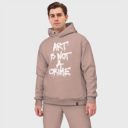 Мужской костюм оверсайз Art is not a crime, цвет: пыльно-розовый — фото 2