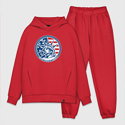 Мужской костюм оверсайз USA flag New York, цвет: красный