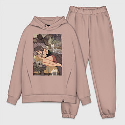 Мужской костюм оверсайз Ведьма арт, цвет: пыльно-розовый