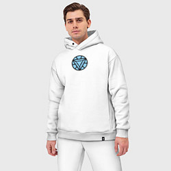 Мужской костюм оверсайз Реактор Железного человека, цвет: белый — фото 2