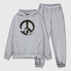 Мужской костюм оверсайз Peace hugs, цвет: меланж