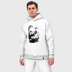 Мужской костюм оверсайз Цапля на болоте, цвет: белый — фото 2