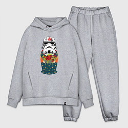 Мужской костюм оверсайз Имперская матрёшка, цвет: меланж