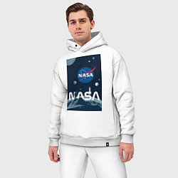 Мужской костюм оверсайз NASA в космосе, цвет: белый — фото 2