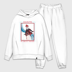 Мужской костюм оверсайз Danjin Scarlet Shade, цвет: белый