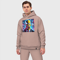 Мужской костюм оверсайз Venom-Homer - collaboration, цвет: пыльно-розовый — фото 2