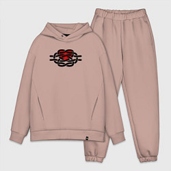 Мужской костюм оверсайз Сердечный узел, цвет: пыльно-розовый