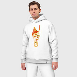 Мужской костюм оверсайз Розочка, цвет: белый — фото 2