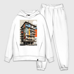 Мужской костюм оверсайз Старая панелька, цвет: белый