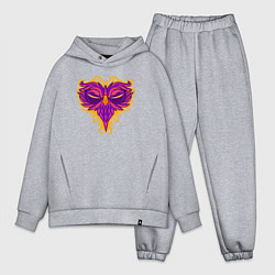 Мужской костюм оверсайз Violet owl, цвет: меланж