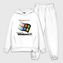 Мужской костюм оверсайз Предназначен для windows 98, цвет: белый