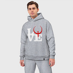 Мужской костюм оверсайз Люблю quake, цвет: меланж — фото 2